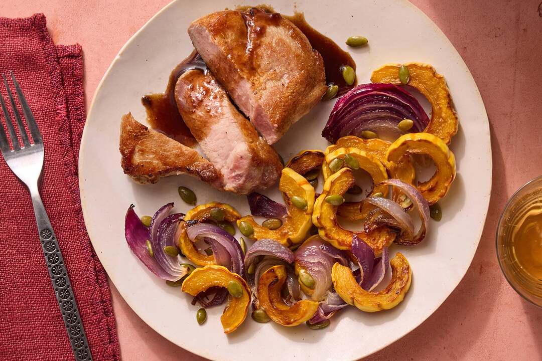 Pork Chops & Pomegranate Pan Sauce
