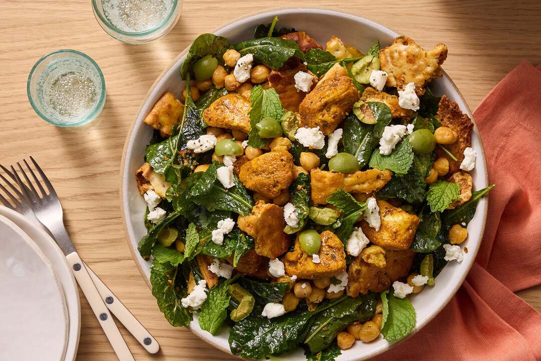 Sheet Pan Shawarma Chicken Panzanella