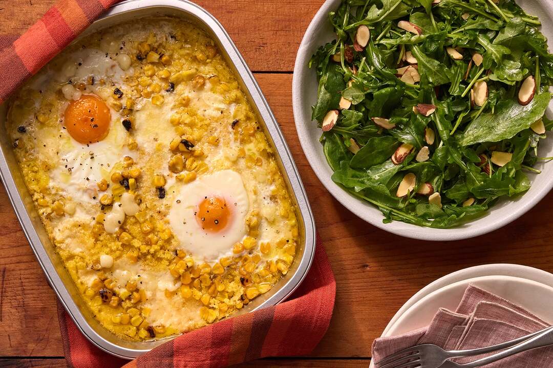 Corn & Egg Polenta Bake
