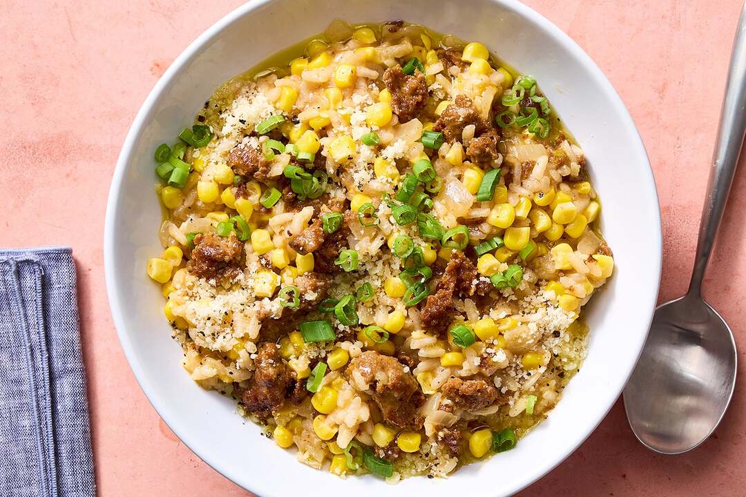 One-Pot Sausage & Corn Risotto
