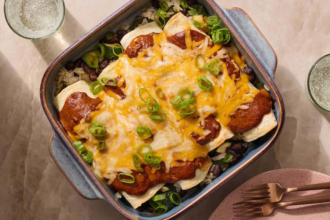 Black Bean & Zucchini Enchiladas