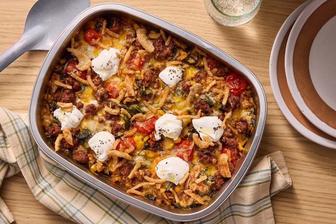 Guajillo Chorizo & Rice Bake