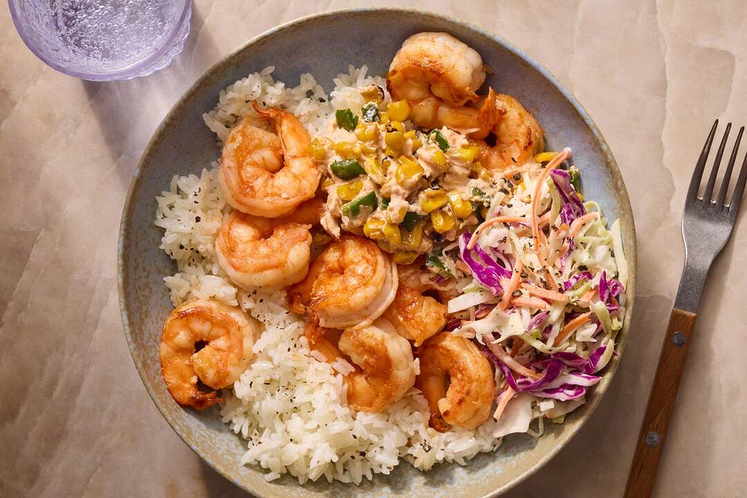 Mexican-Style Shrimp & Corn Bowls