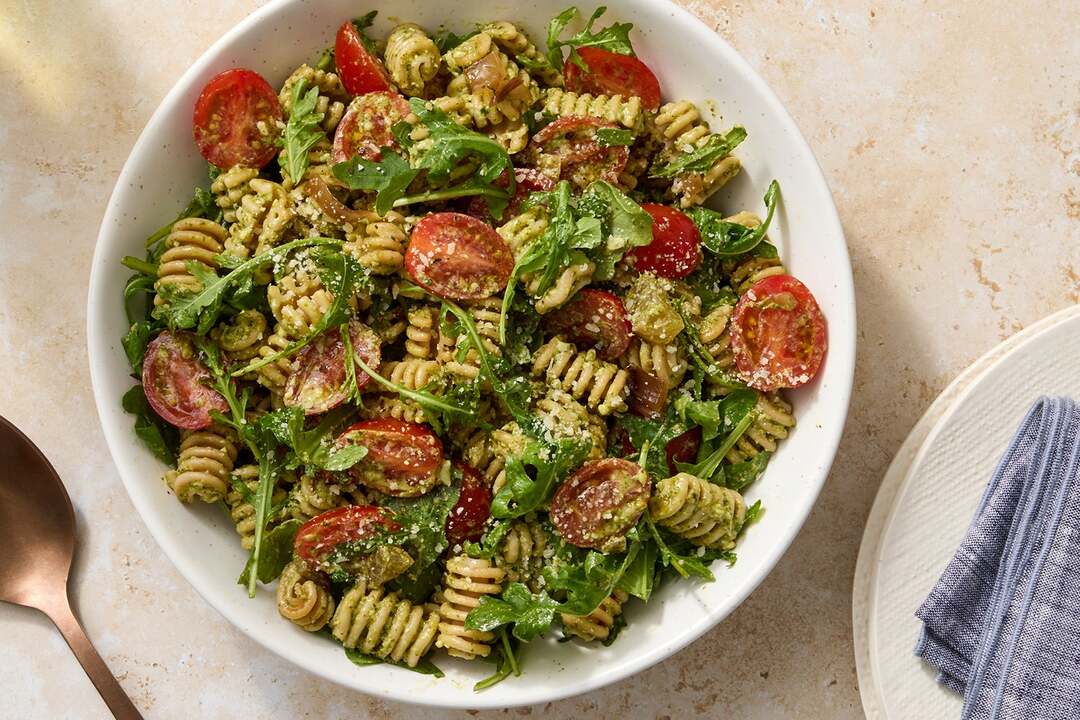 Whole Grain Pesto Pasta Salad