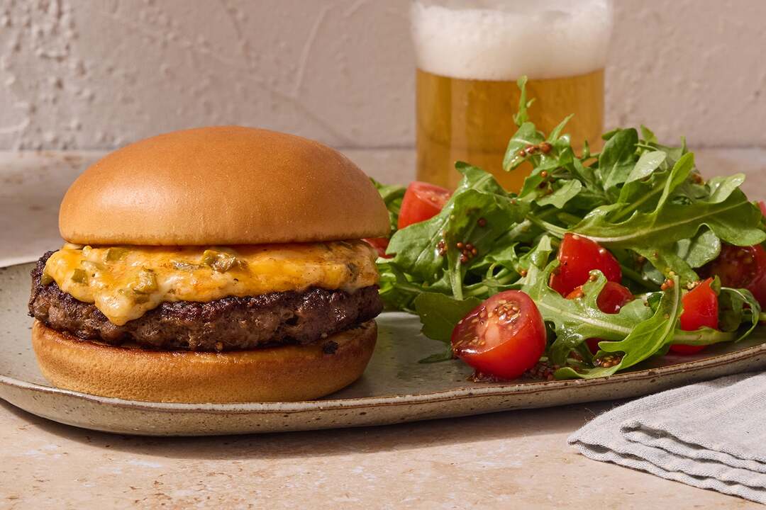 Cheddar Jalapeño Burgers