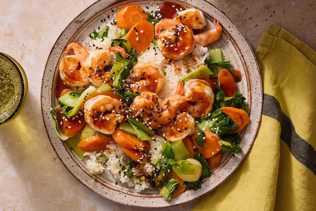 Sesame & Soy-Glazed Shrimp