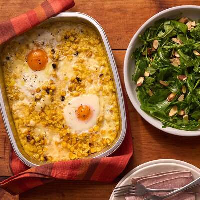 Corn & Egg Polenta Bake