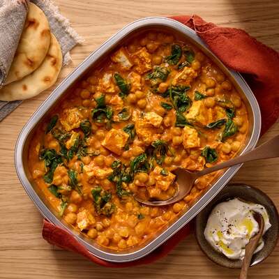 Baked Paneer & Chickpea Curry