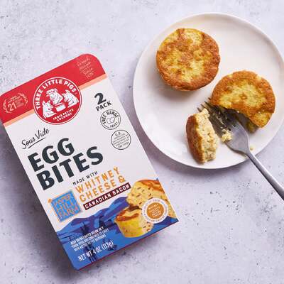 Egg Bites with Cheese & Canadian Bacon