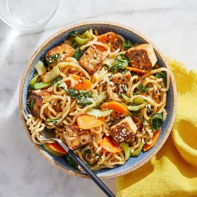 8/25_Pan-Fried Tofu & Curry Peanut Noodles