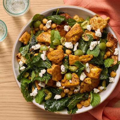 Sheet Pan Shawarma Chicken Panzanella