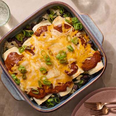 Black Bean & Zucchini Enchiladas