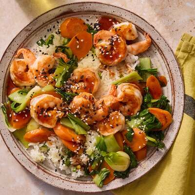 Sesame & Soy-Glazed Shrimp